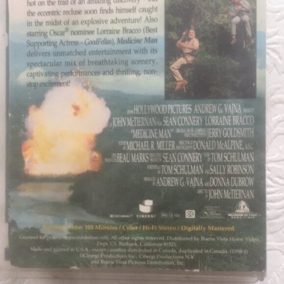 VTG. VHS#1358 Video Tape MEDICINE MAN SEAN CONNERY LORRAINE BRACCO - Picture 4 of 7